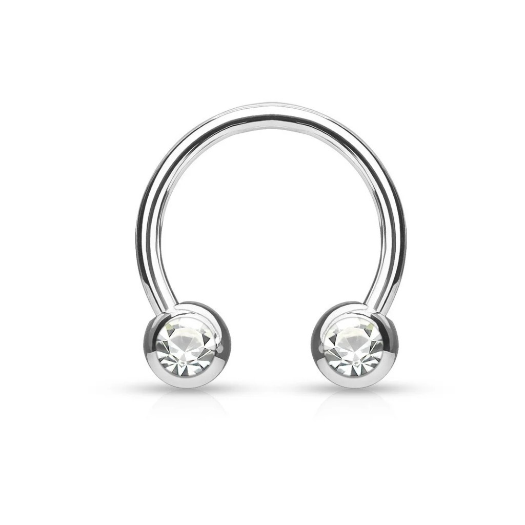 Brustwarzenpiercing Ring mit kristall Zirkonia