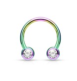 Brustpiercing Ring multicolor