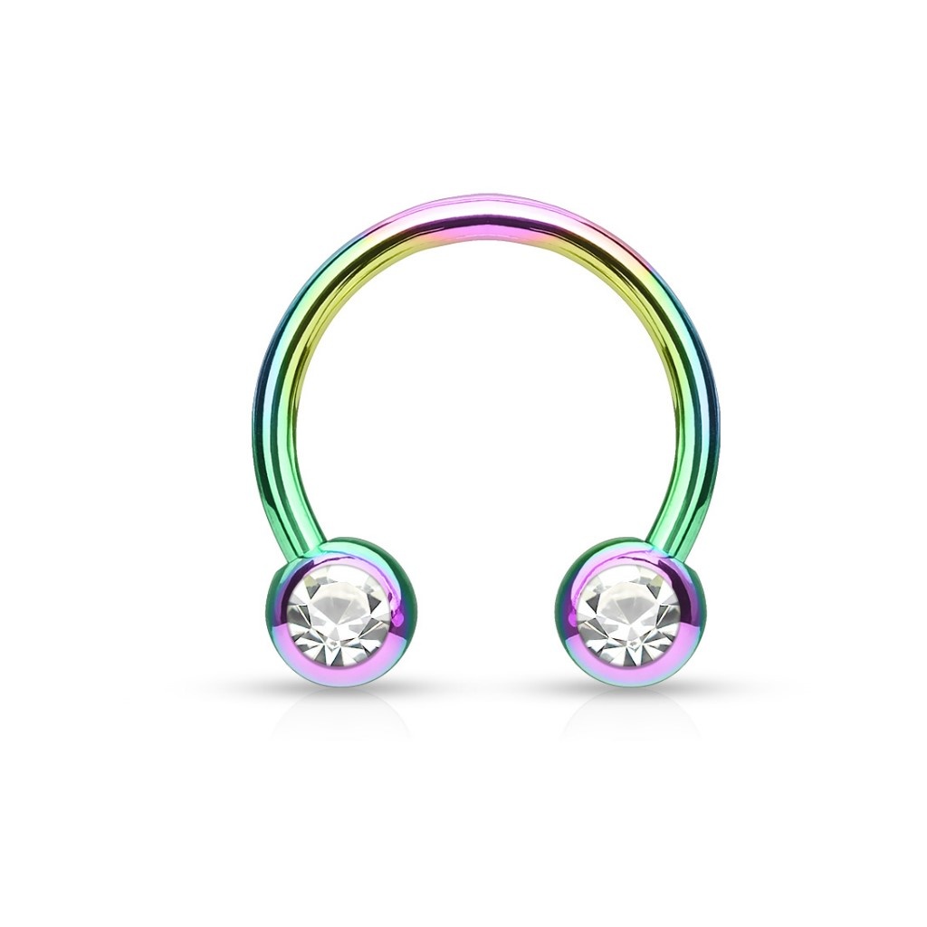 Brustpiercing Ring multicolor