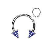 Hufeisenring 1,6 mm - blau