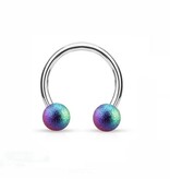 1,6 mm Hufeisen Ring multicolor mattiert
