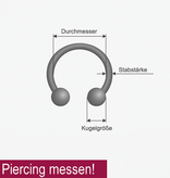 1,6 mm Hufeisenring mit pinken Zirkonia