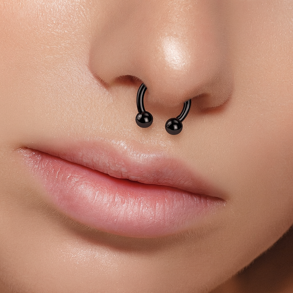 1,6 mm schwarzer Piercingring