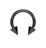 1,6 mm Hufeisenring - schwarz