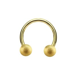 1,6 mm Hufeisen Ring gold mattiert