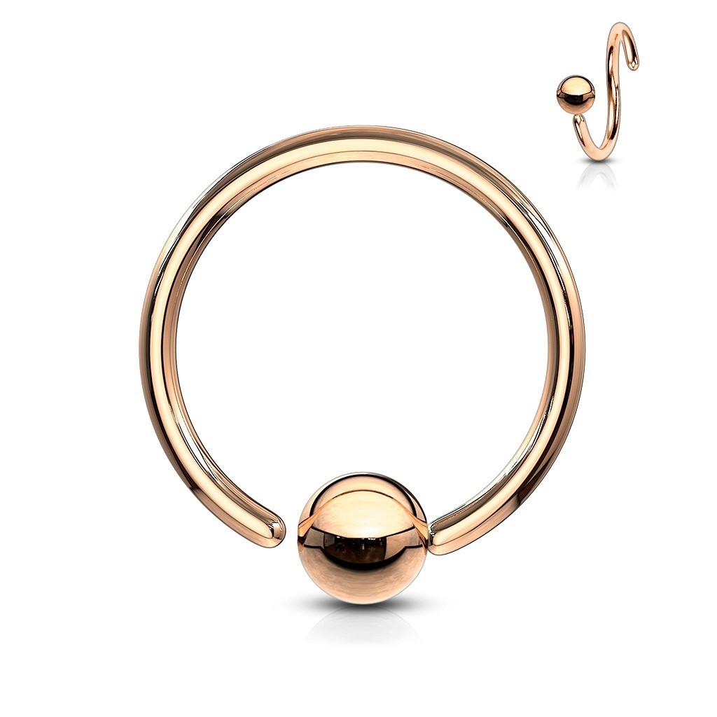 1,2 mm Piercing Ring rosegold
