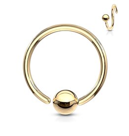 1,2 mm Piercing Ring gold