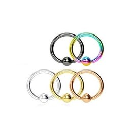 1,2 x 8 mm Piercingringe Set