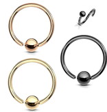 1mm Piercing Ring zum aufbiegen