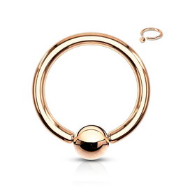 1,6 x 8 | 10 | 12 mm Piercing Ring rose