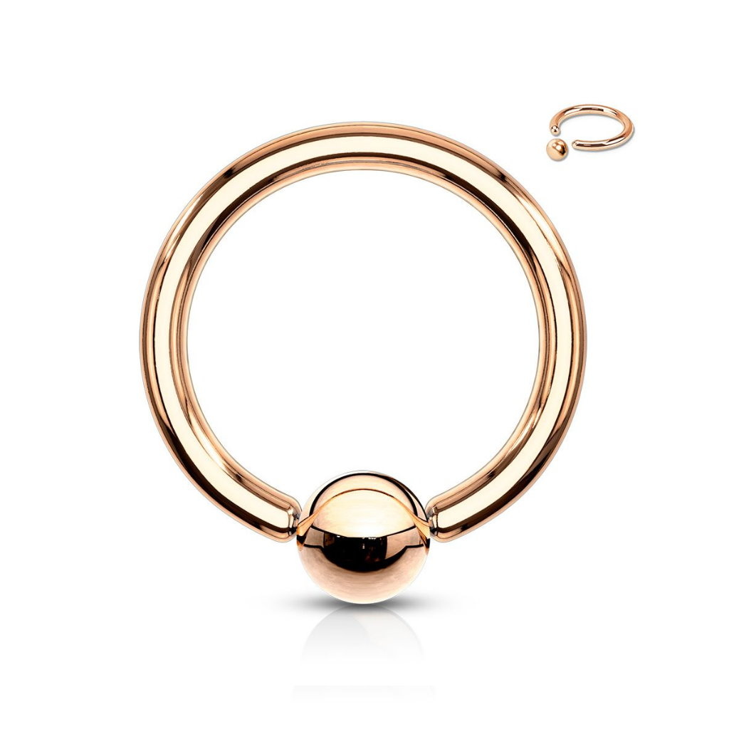 1,6 x 8 | 10 | 12 mm Piercing Ring rose