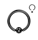 Schwarzer Klemmkugelring 1,6mm