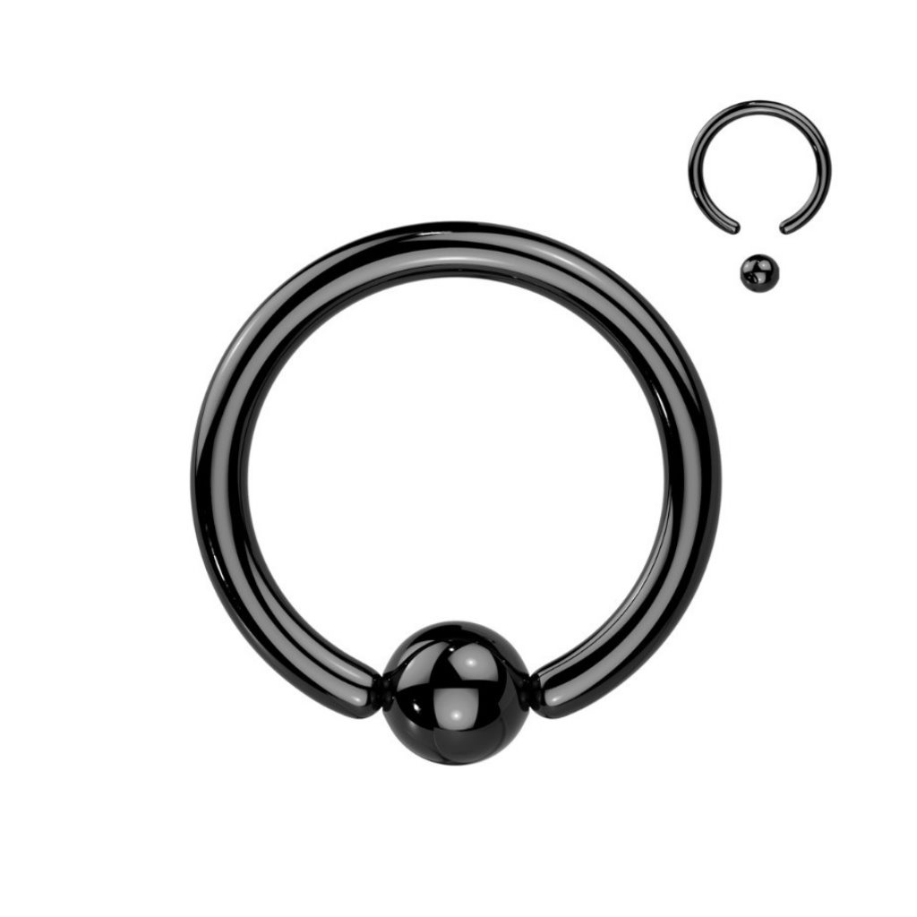 1,6 x 8 | 10 | 12 mm schwarzer Klemmkugelring