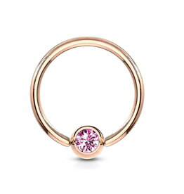 1,2 x 8 mm Piercingring - Pink