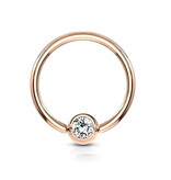 Ball Closure Ring 1,2 x 8 mm mit Stein