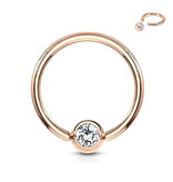 Ball Closure Ring 1,2 x 8 mm mit Stein