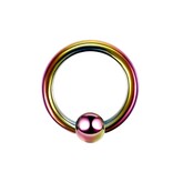 1,6 mm Klemmkugelring- Regenbogenfarben