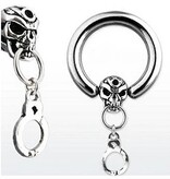 1,6 mm Skull Piercing Ring