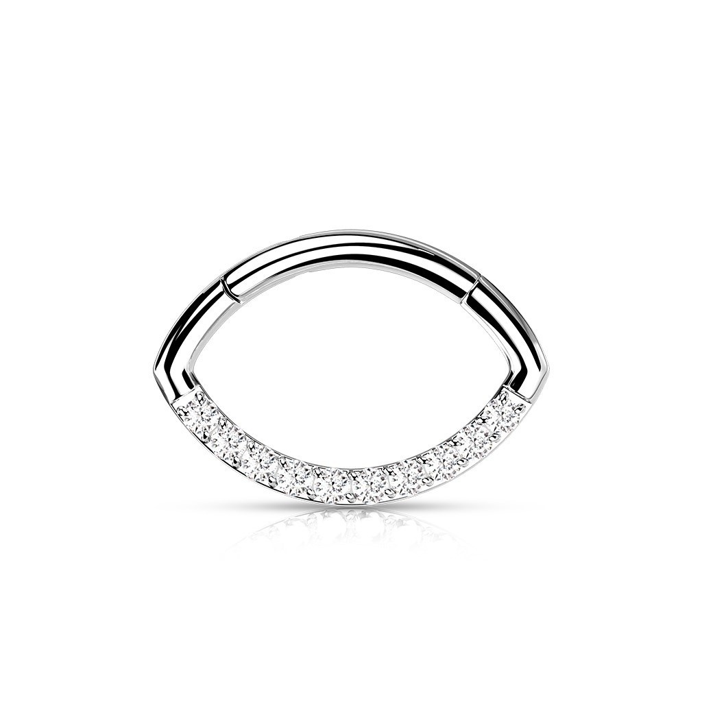 1,2 x 8 mm Ovaler Piercing Clicker