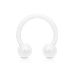 Kunststoff Hufeisenring 1,6 mm weiss