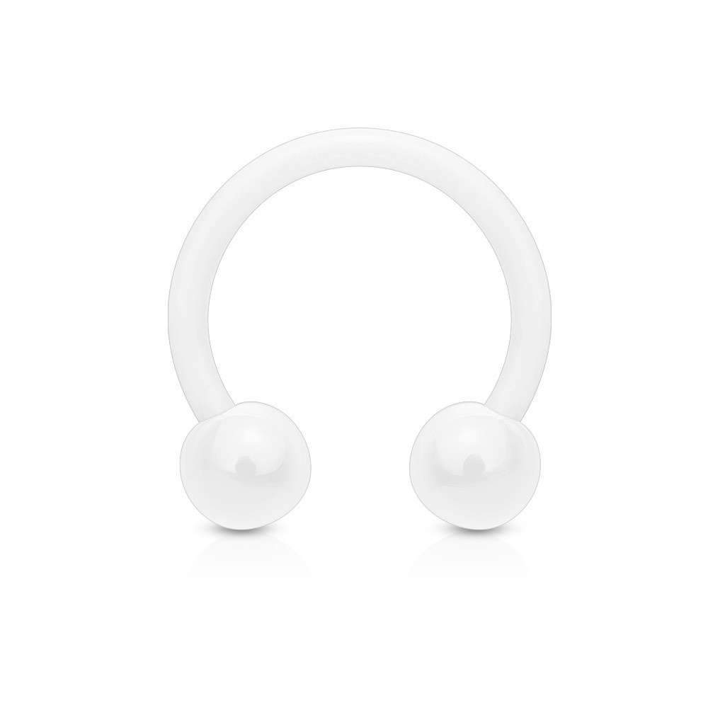 Kunststoff Hufeisenring 1,6 mm weiss