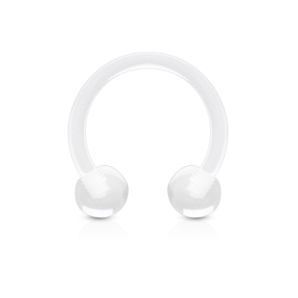 Kunststoff Piercingring 1,6 mm - clear