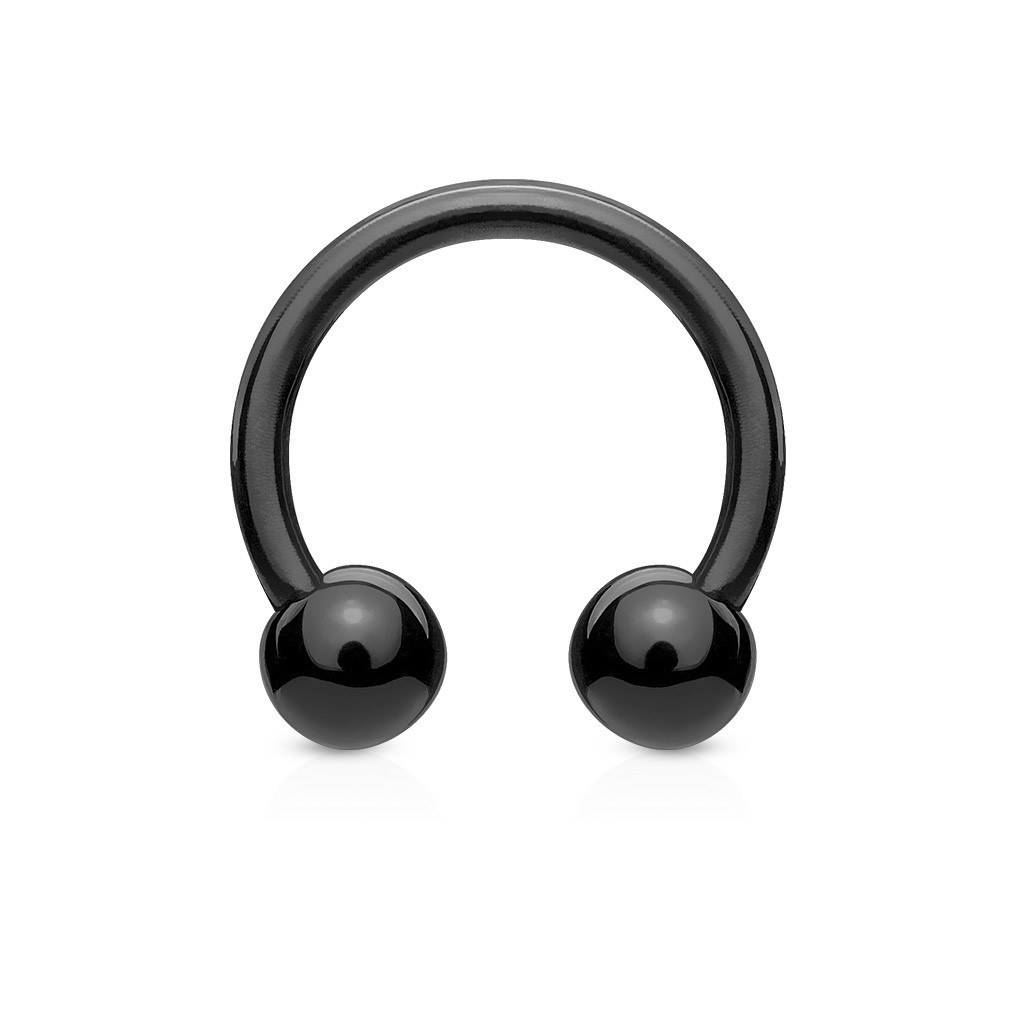 Acryl Hufeisenring 1,6 mm - schwarz