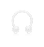 Cicular Barbell Kunststoff weiß