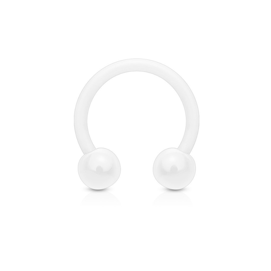 Cicular Barbell Kunststoff weiß