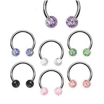 1,2 mm Hufeisen Ring - 7 Farben