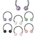 1,2 mm Hufeisen Ring - 7 Farben