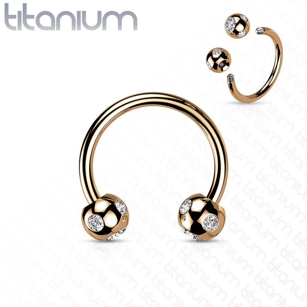 Titan Hufeisenring 1,2 mm mit Zirkonia