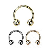 Titan Hufeisenring 1,2 mm mit Zirkonia