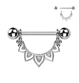 Nippelpiercing  Schmuck  mit Kristall Steinchen
