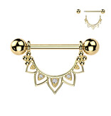 Nippelpiercing  Schmuck  mit Kristall Steinchen