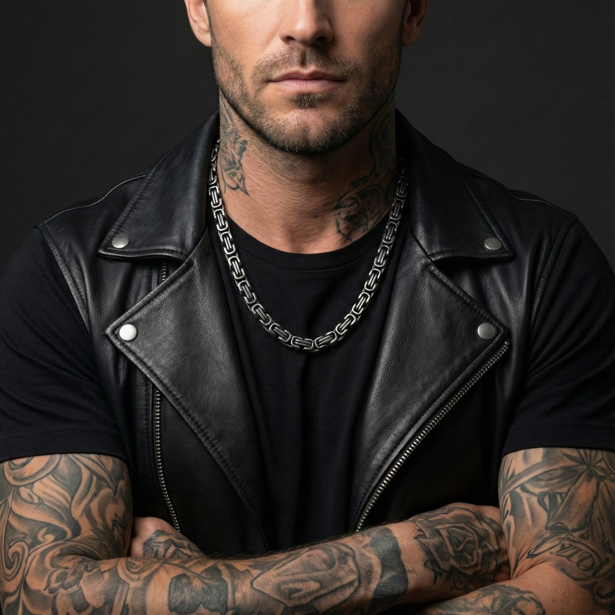 8 mm Königskette Vintage Stil