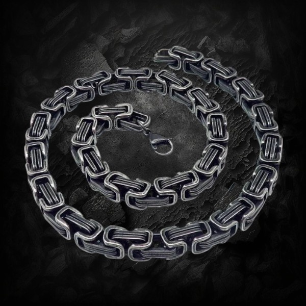 8 mm Königskette Vintage Stil