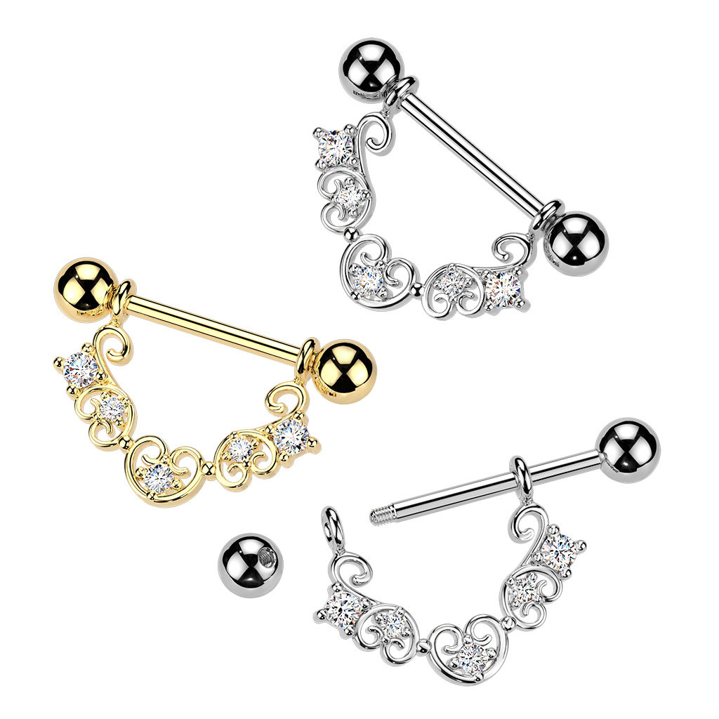 Brustschild mit Kristall Steinchen