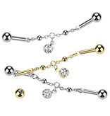 1,6 x 38 mm Industrial Piercing mit Anhänger