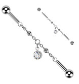 1,6 x 38 mm Industrial Piercing mit Anhänger