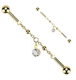 1,6 x 38 mm Industrial Piercing mit Anhänger