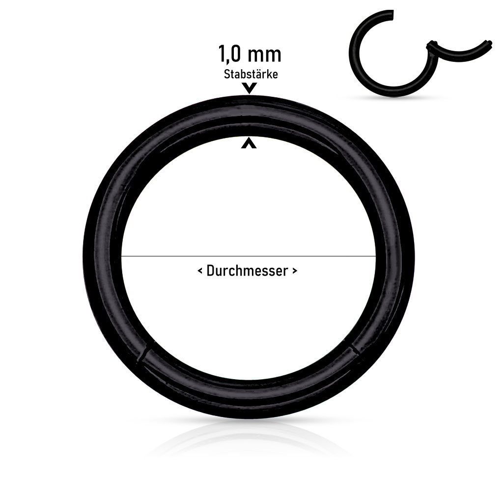 0,8 mm Clickerring schwarz