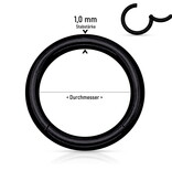0,8 mm Clickerring schwarz