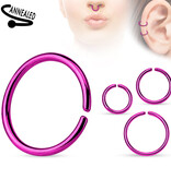 1,2 mm pinker Piercingring biegbar