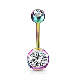 Bauchnabelpiercing Titan Multicolor