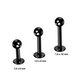 1,6mm schwarzes Lippenpiercing