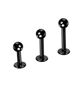 1,6mm Lippenpiercing schwarz