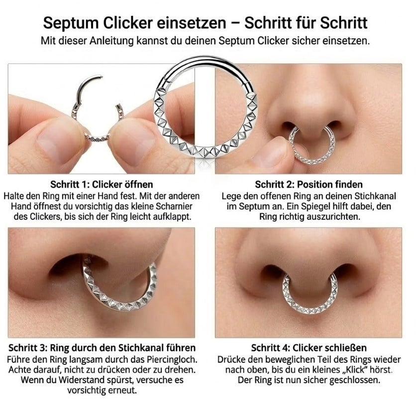 Septum Clicker einsetzen
