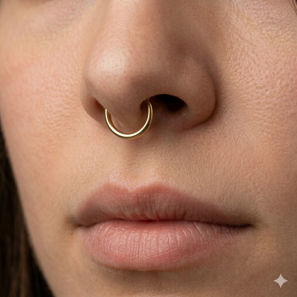 Septum Piercing Clicker Ring Gold – Chirurgenstahl 316L PVD