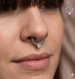 Piercingring Clicker mit Stein